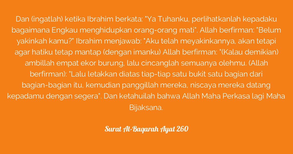 Surat AlBaqarah Ayat 260