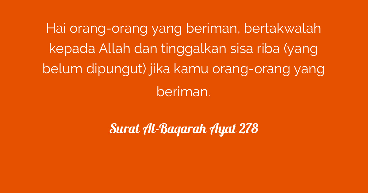 Surat AlBaqarah Ayat 278