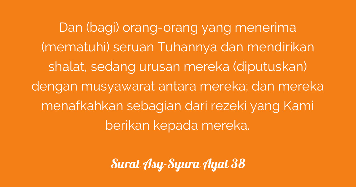 Surat AsySyura Ayat 38