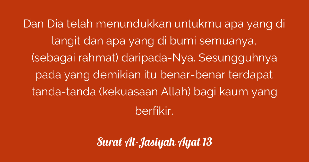 Al Jatsiyah Ayat 13 Format Soal