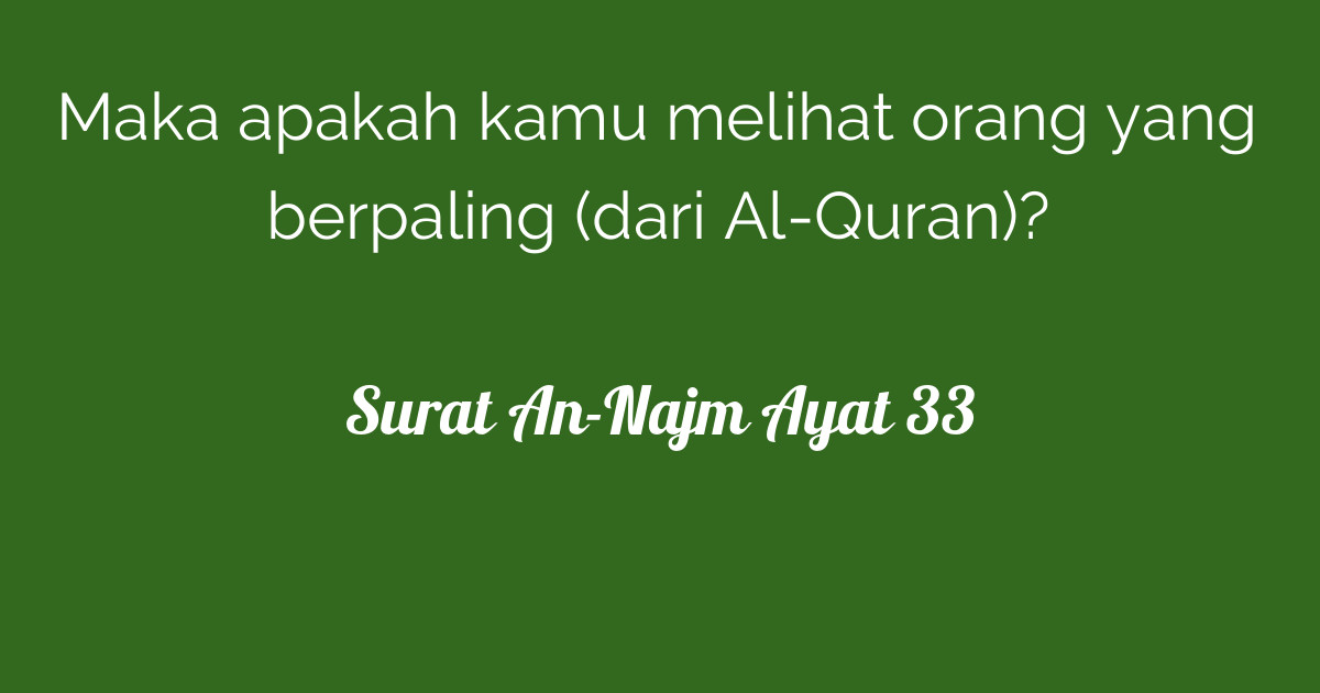 Surat AnNajm Ayat 33