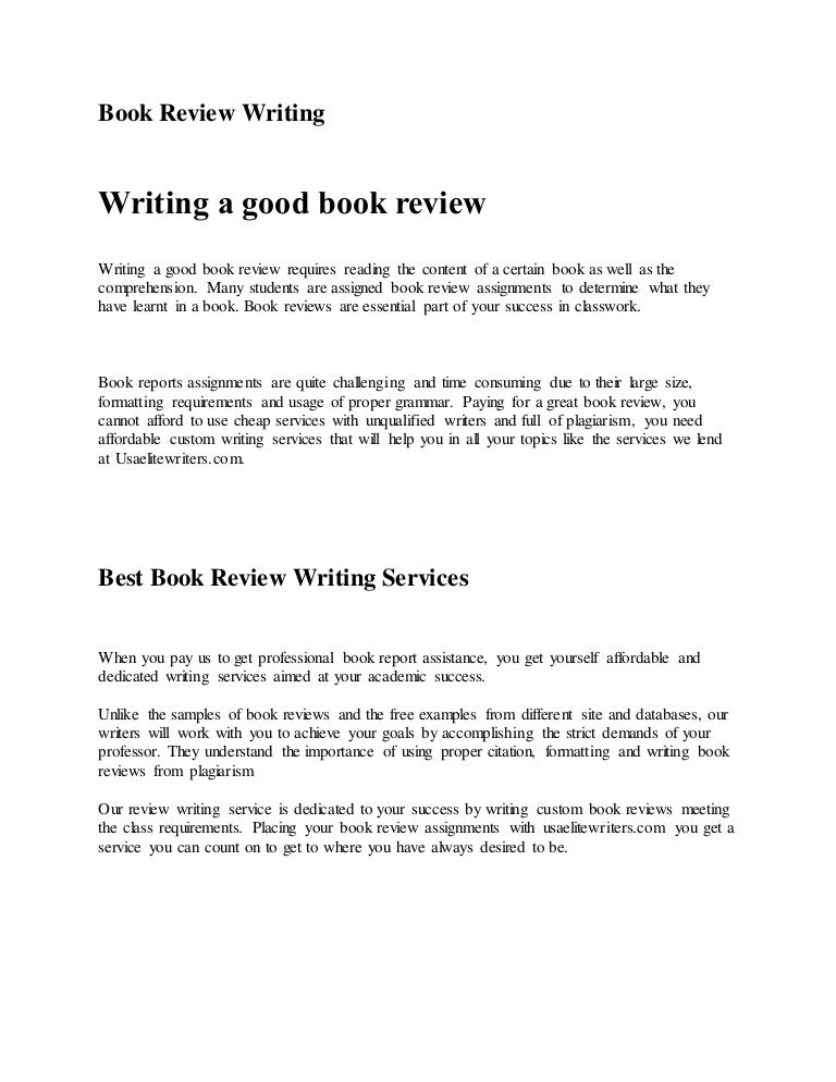 How To Write A Book Review