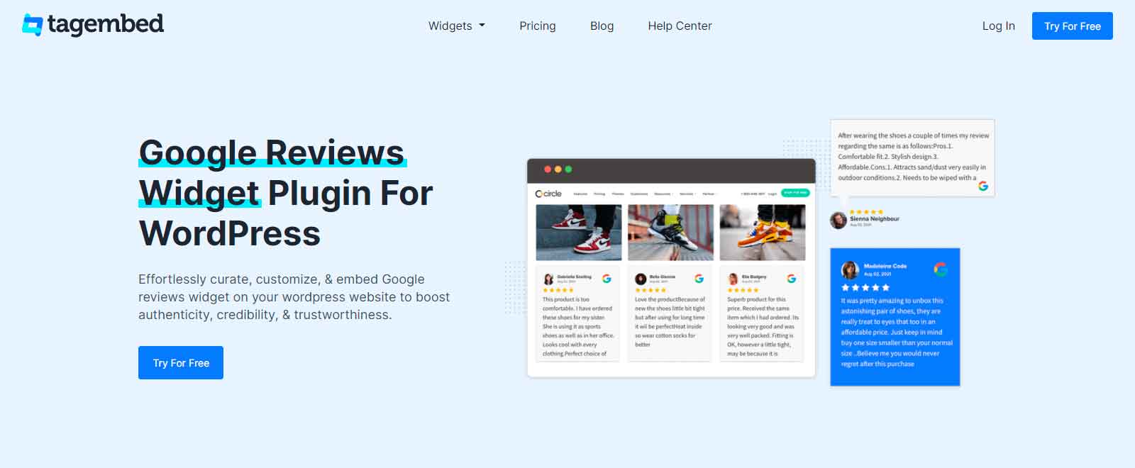 Embed Google Reviews Widget Plugin For WordPress Website