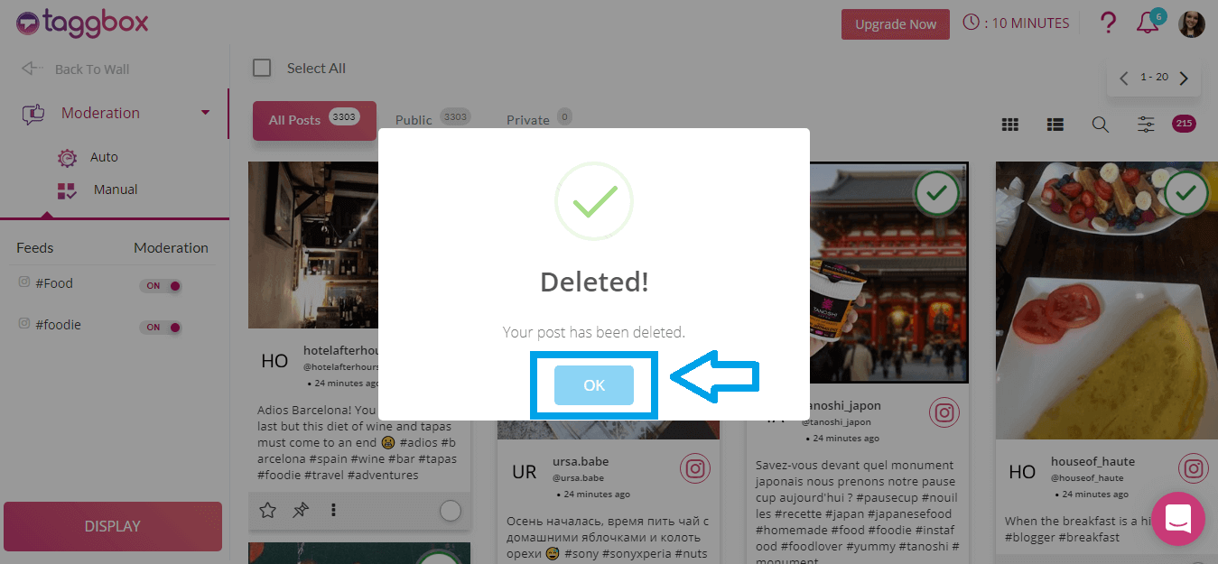 How to Delete a Post? Taggbox Support