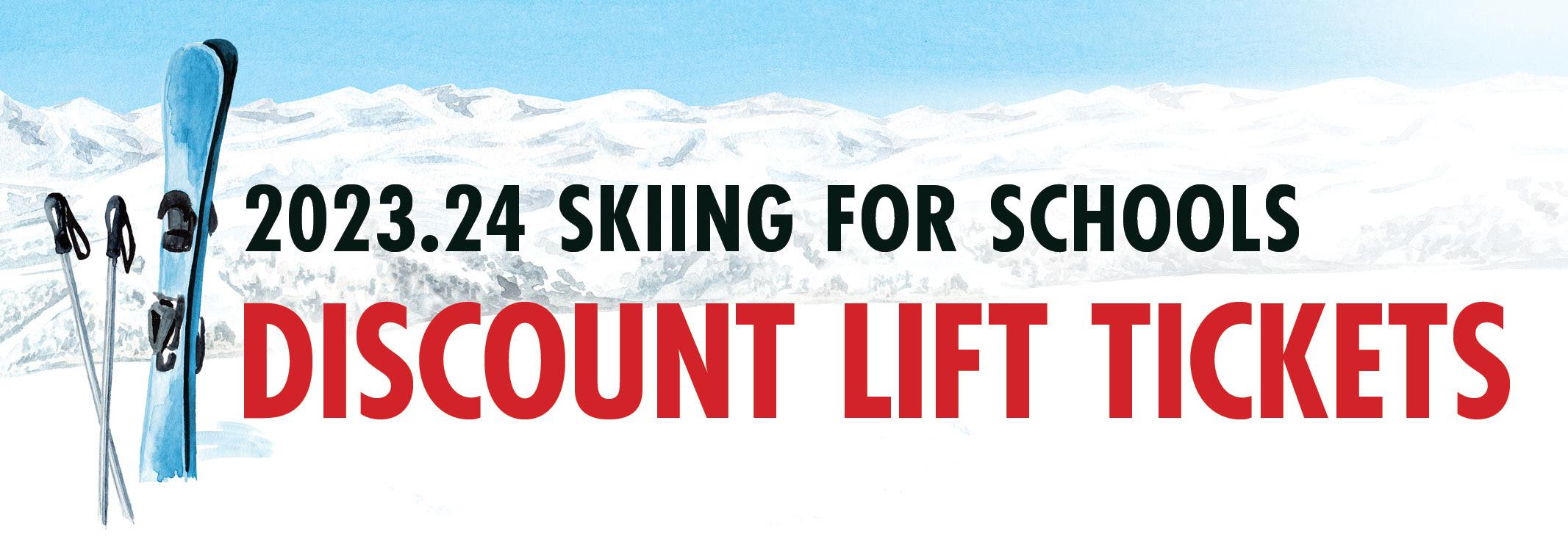 2023.24 Skiing for Schools Discounted Lift Tickets Tahoe Dave's