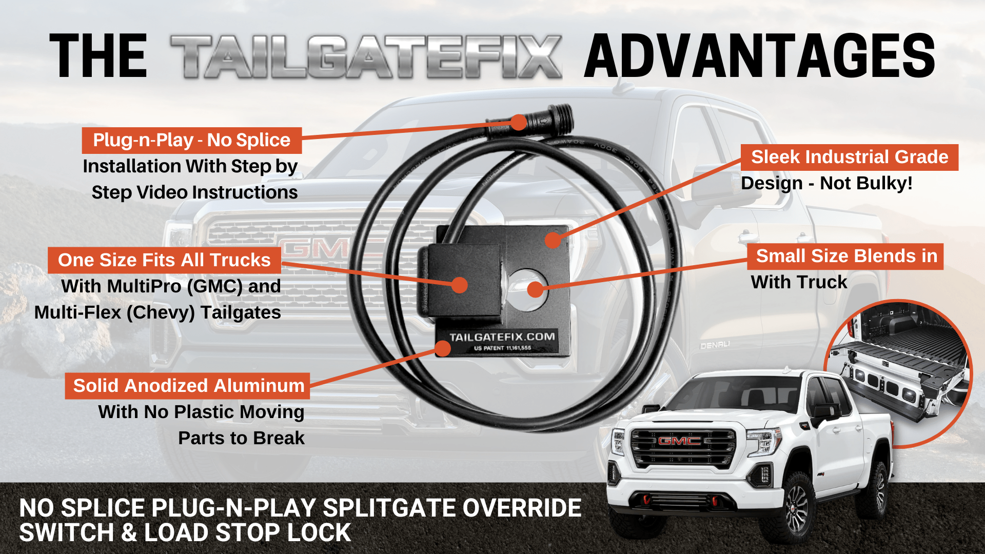 No Splice PlugNPlay Tailgate Fix GMC Multipro Chevy MultiFlex Trucks