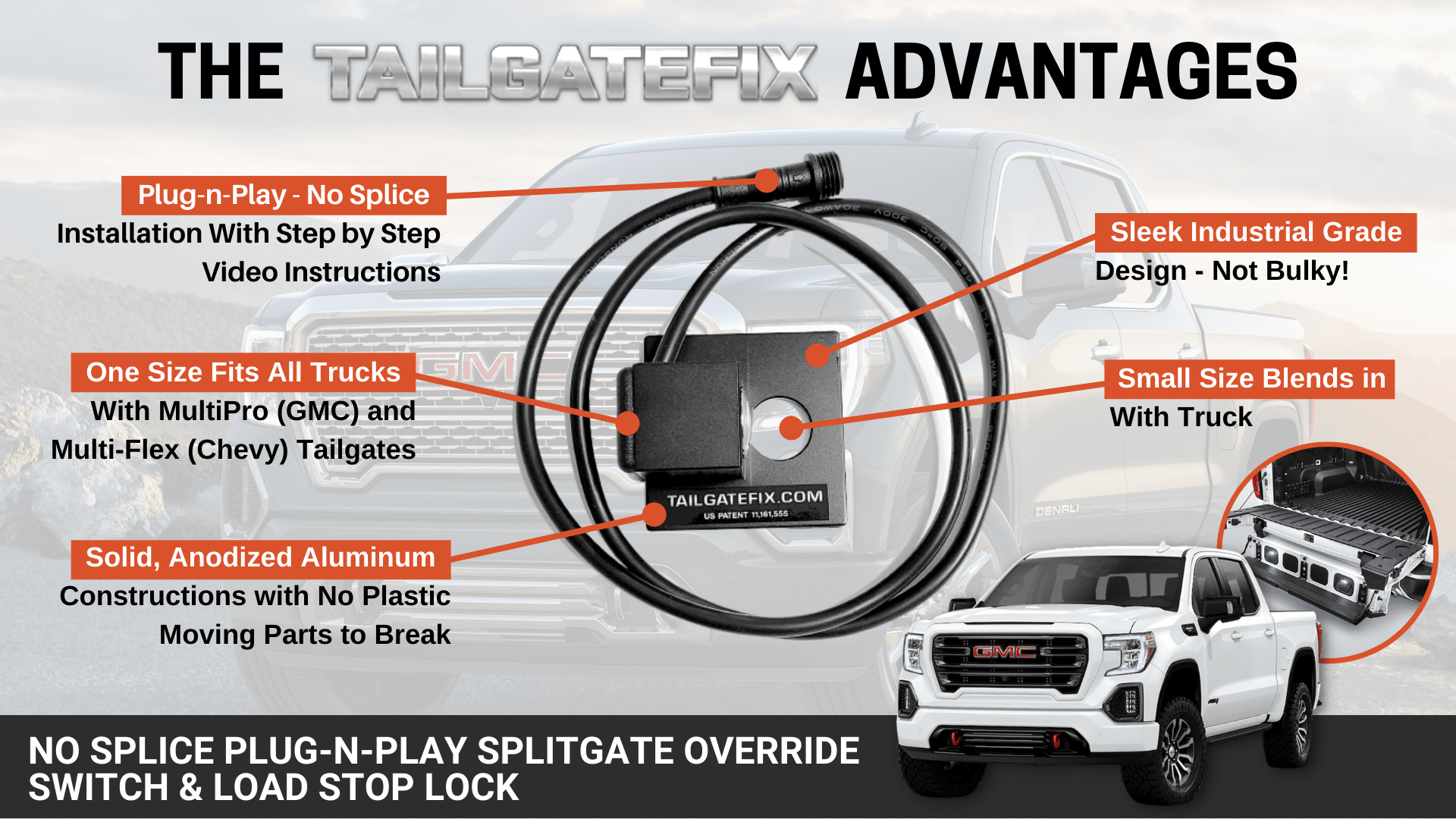 No Splice PlugNPlay Tailgate Fix GMC Multipro Chevy MultiFlex Trucks