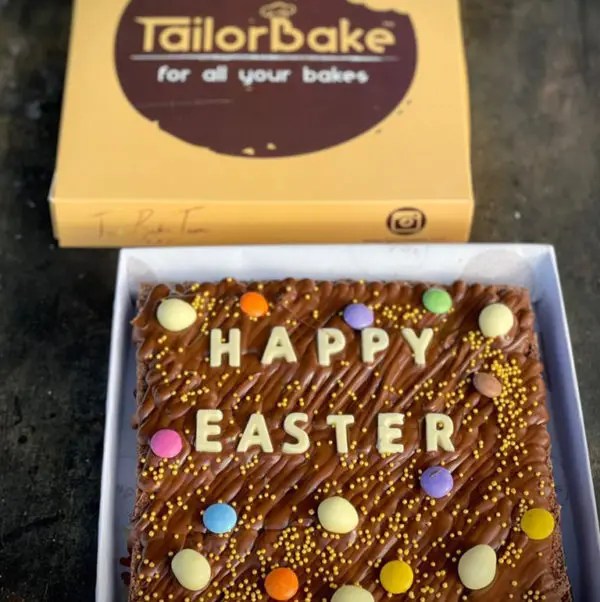 Easter Day Brownie Slab Guaranteed Easter UK Delivery