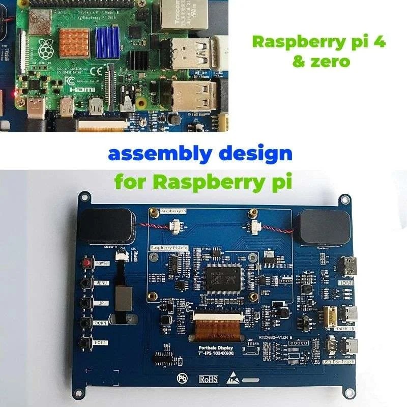 7-inch Raspberry Pi Screen & Display with Touch, 1024x600