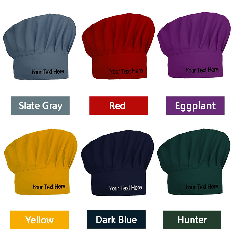 Custom Embroidered Chef Hat Adjustable Elastic Chef Cap Tailor's Uniform