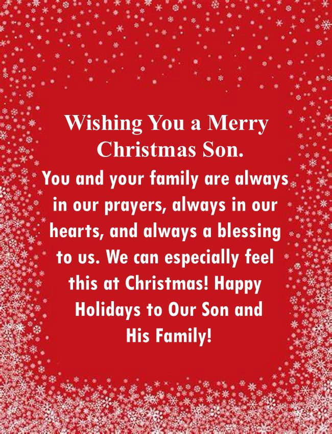 150 Cute Merry Christmas Son Quotes With Images Merry Christmas Son