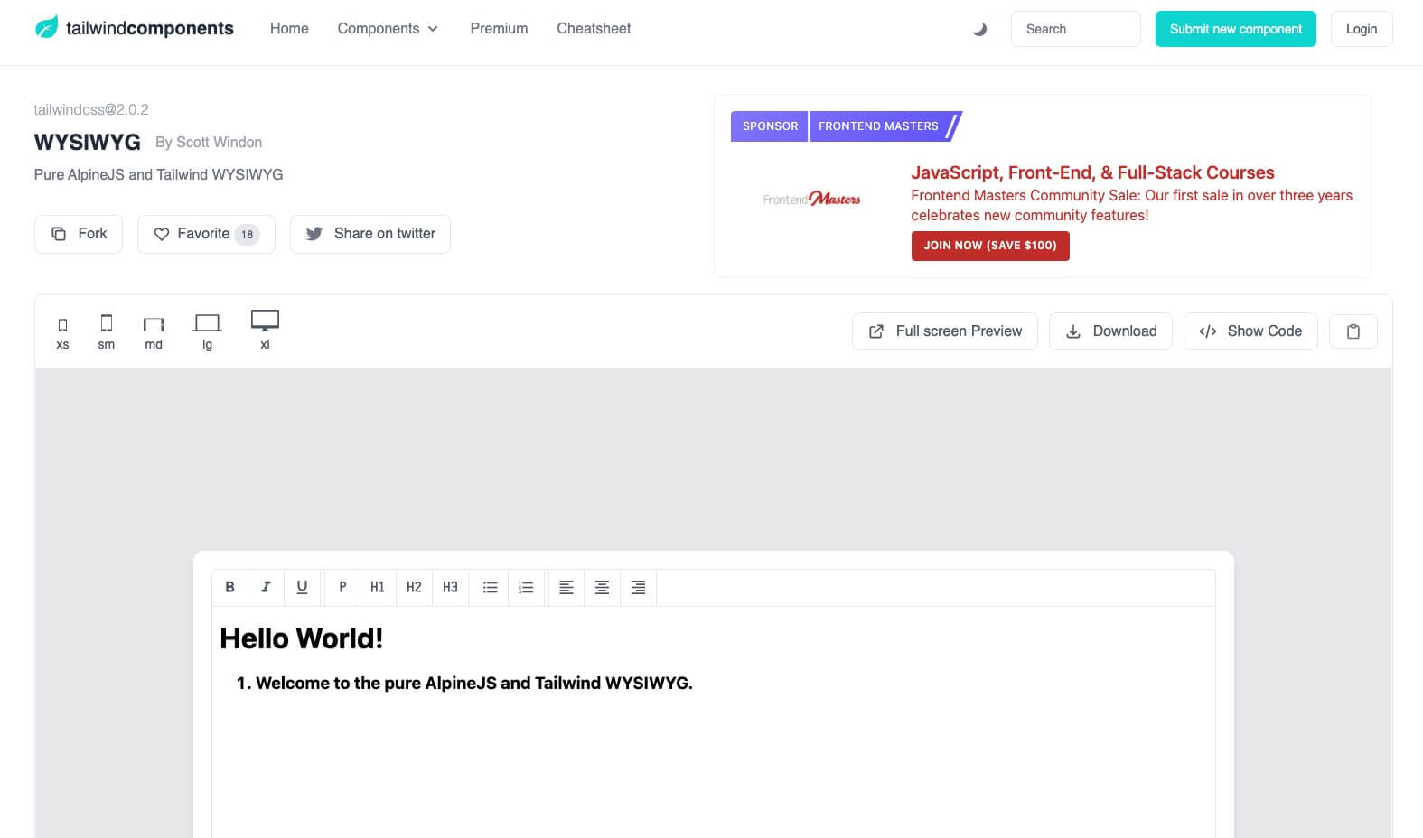 Tailwind Css Rich Text Editor TailTemplate