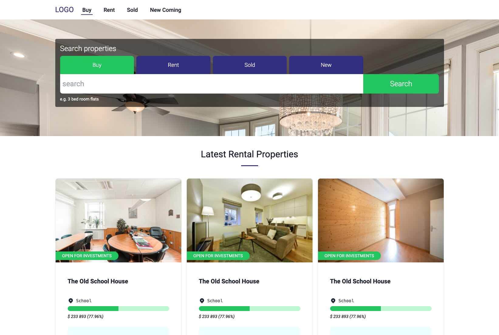 Tailwind CSS Real Estate Templates TailTemplate