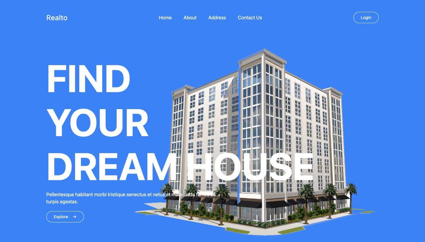Realto A premium template for real estate sites TailTemplate