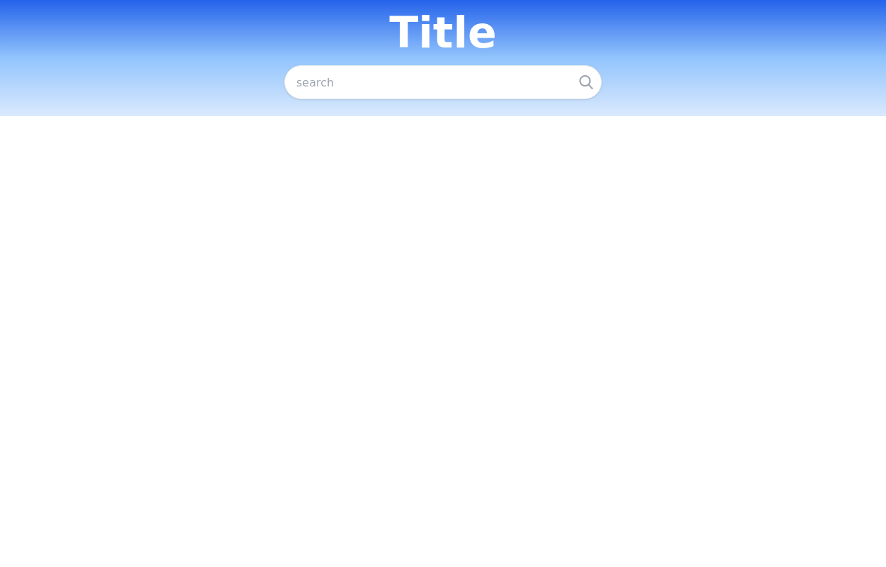 Responsive Search bar Tailwind CSS Example