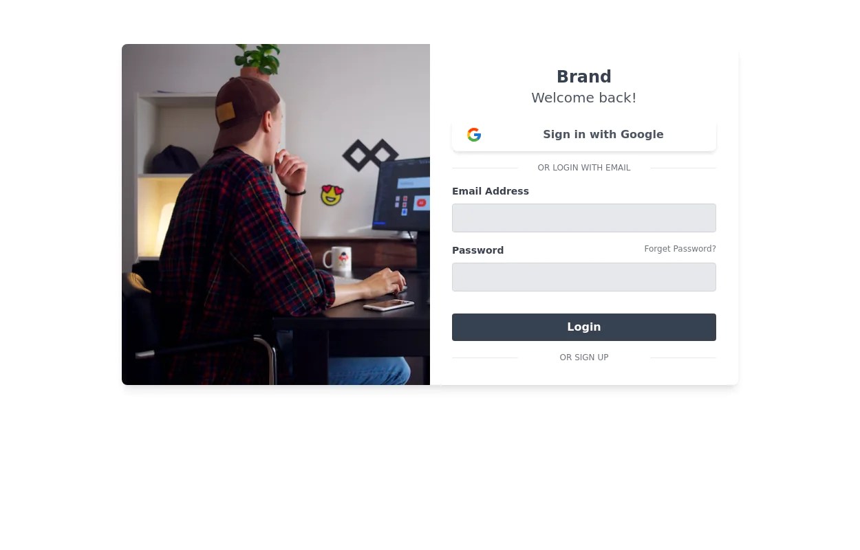Login Form Tailwind CSS Example