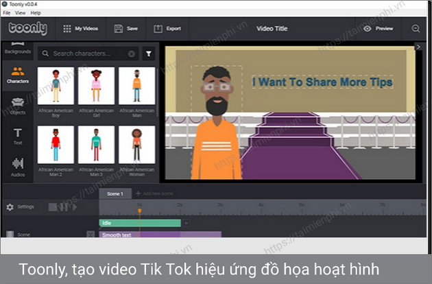 Toonly - Tạo video TikTok hiệu ứng hoạt hình -taimienphi.vn