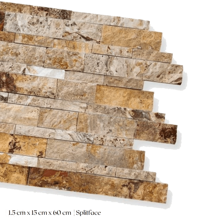 Panel de cara dividida di travertino Taja Marble by Kemaloglu