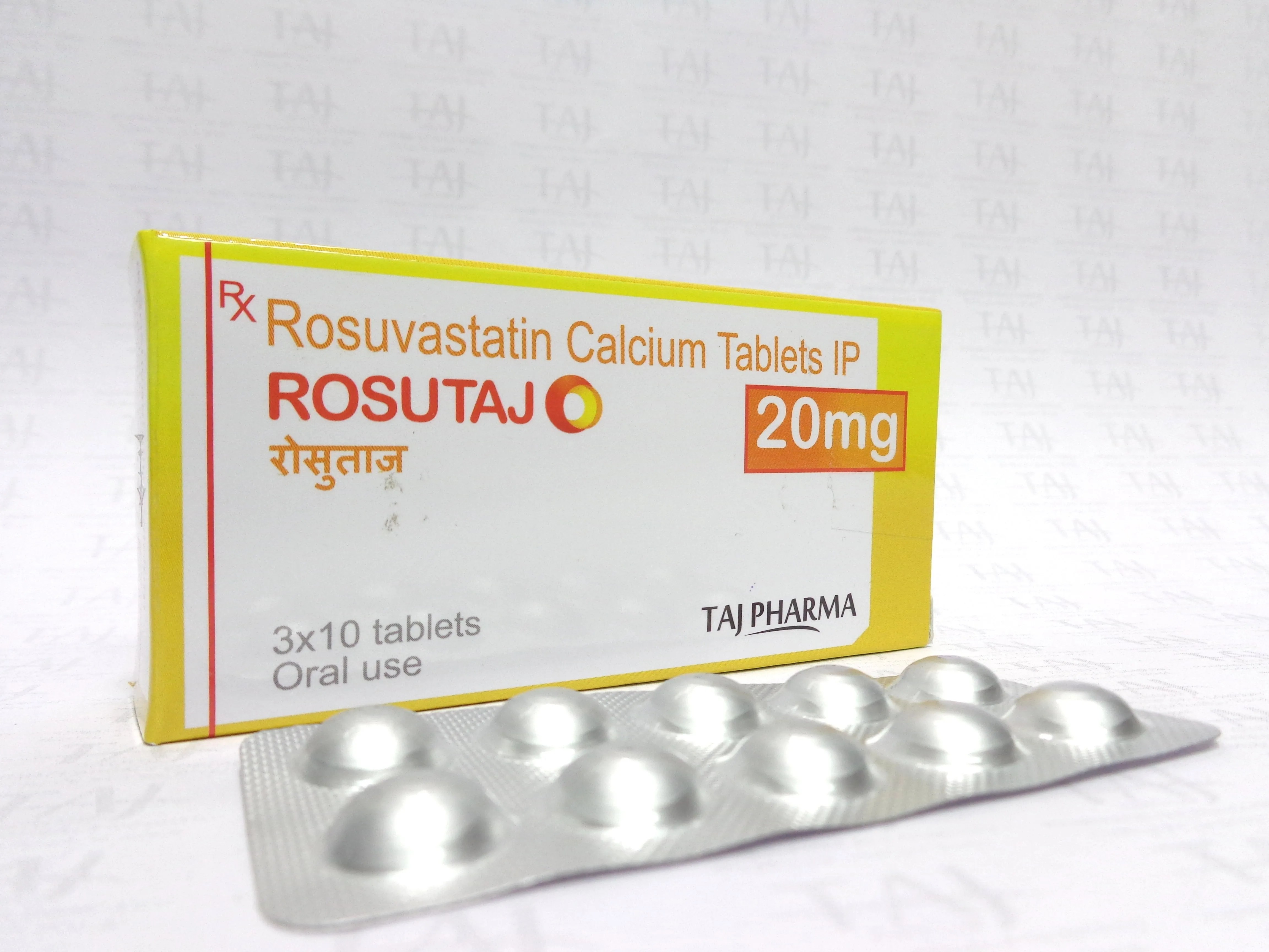 Rosuvastatin Calcium Tablets 20mg (ROSUTAJ) Taj Pharma Taj Generics