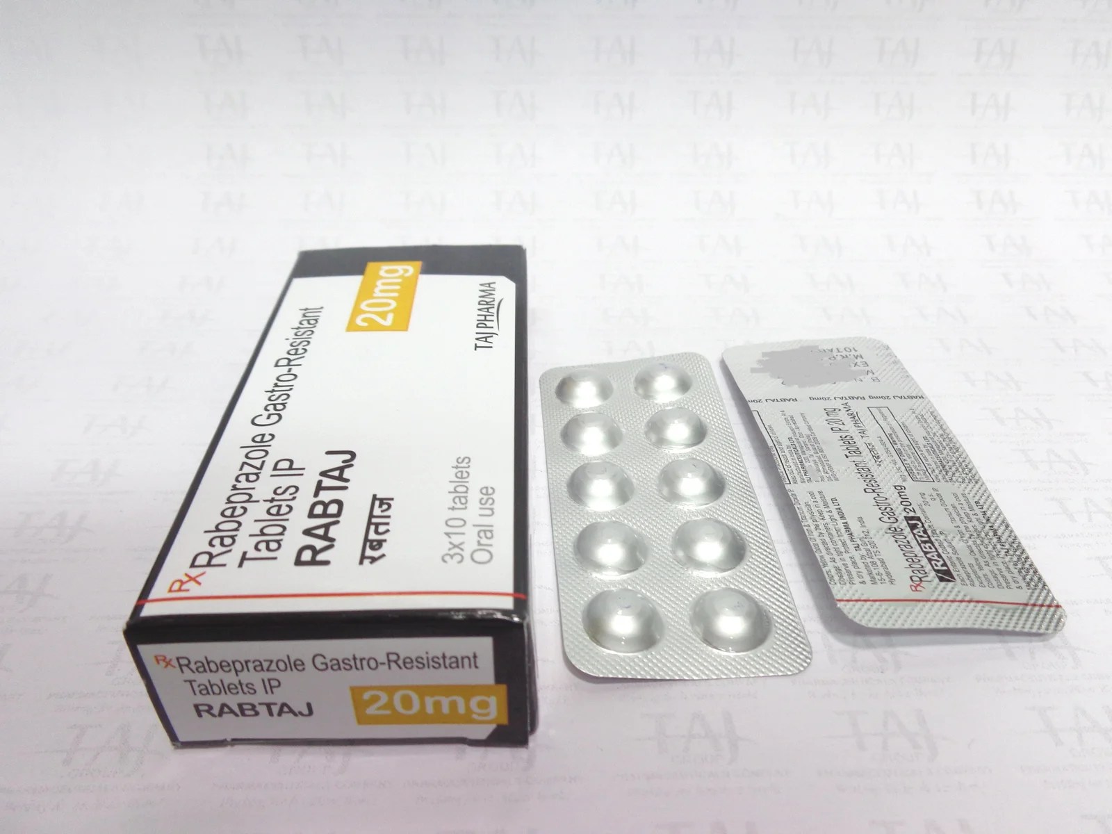 Rabeprazole Gastroresistant Tablets20 MG Rabtaj 20 Taj Generics