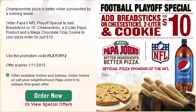 25 off Papa Johns Coupons printable code July 2020