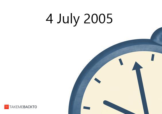 July 04, 2005, Monday, What happened on US Independence Day 7/4/2005