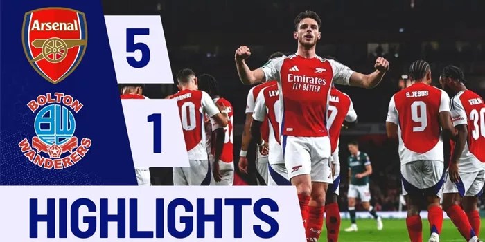 Hasil Arsenal vs Bolton Wanderers – Skor 5-1