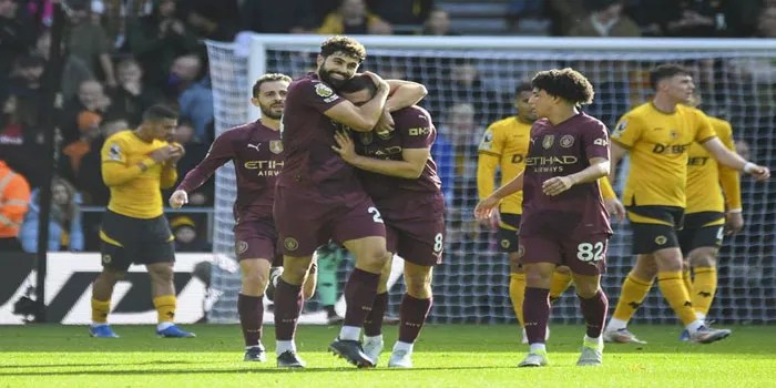 ​Manchester City Berhasil Taklukkan Wolverhampton Meski Skor Tipis 2-1