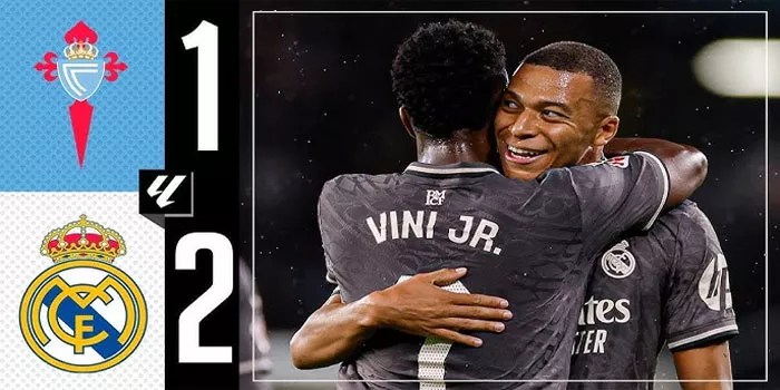 Liga Spanyol – Hasil Pertandingan Celta Vigo 1-2 Real Madrid, 20 Oktober 2024