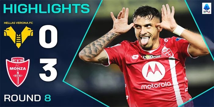 Liga Italia – Hasil Pertandingan Verona 0-3 Monza, 22 Oktober 2024