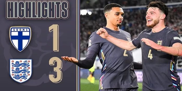 Pertandingan Sengit di Liga Nations Finlandia vs Inggris Berakhir 1-3