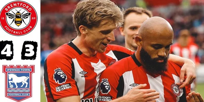 Liga Inggris – Brentford Kalahkan Ipswich Dengan Skor 4-3