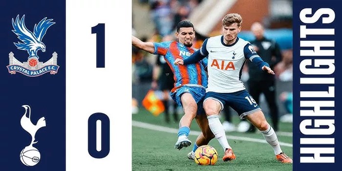 Liga Inggris – Hasil Pertandingan Crystal Palace 1-0 Tottenham, 27 Oktober 2024