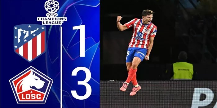 Liga Eropa – Hasil Pertandingan Atletico Madrid 1-3 Lille, 24 Oktober 2024
