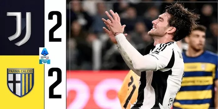 Kembali dari Ketinggalan, Juventus Samakan Skor Melawan Parma di Menit Terakhir
