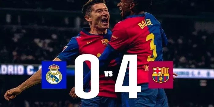 Terakhir Real Madrid Kalah 0-4 dari Barcelona, Juara La Liga dan Liga Champions
