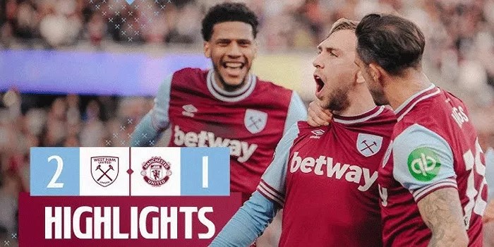 West Ham Raih Kemenangan Dramatis atas Manchester United