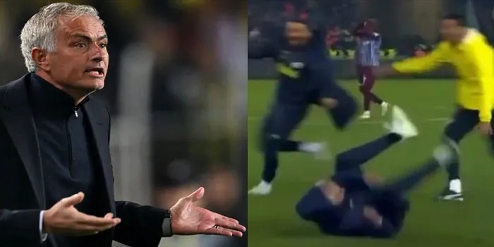 Setelah Sikat Fenerbahce Jose Mourinho Mencoba Selebrasi Knee Slide Malah Nyungsep