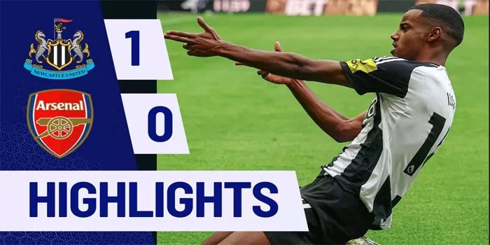 Arsenal Tertinggal 1-0 dari Newcastle lewat gol Alexander Isak