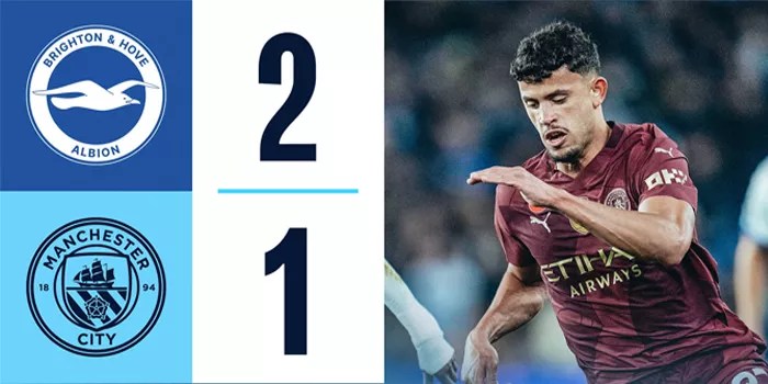 Hasil Pertandingan Brighton 2-1 Manchester City, 10 November 2024