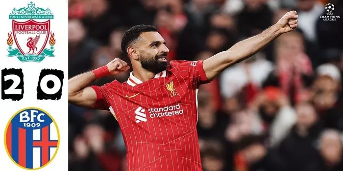 UEFA Champions League: Liverpool Menang Melawan Bologna 2-0