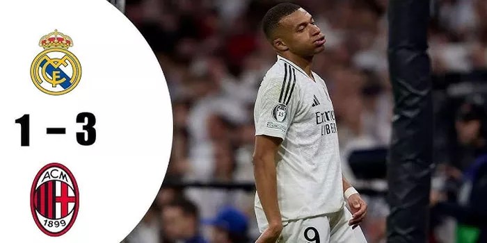 Real Madrid Terpuruk Di Kandang, AC Milan Menang 3-1