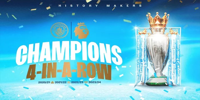 Mengukir Empat Trofi Premier League Beruntun Manchester City