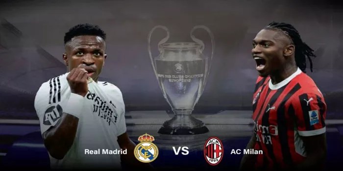 Hasil Pertandingan AC Milan vs Real Madrid, Kalah 1-3 di Laga Menegangkan