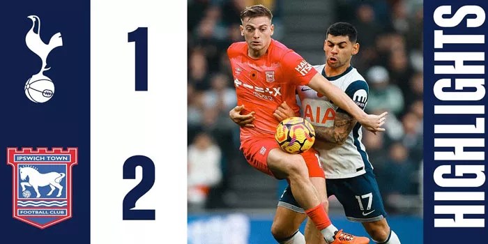 Liga Primer – Ipswich Berhasil Menumbangkan Tottenham Dengan Skor Tipis 2-1