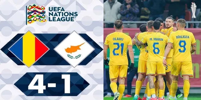 UEFA Nations League – Hasil Romania 4-1 Cyprus, 18 Nov 2024