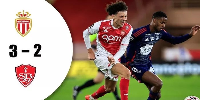 Pertandingan Ligue 1, Monaco Amankan Kemenangan 3-2 atas Brest
