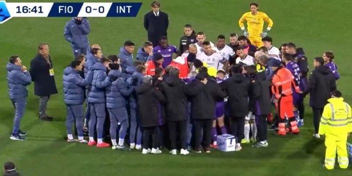 Laga Fiorentina vs Inter Milan Ditunda Mengenai Pemain Kolabs di Lapangan!