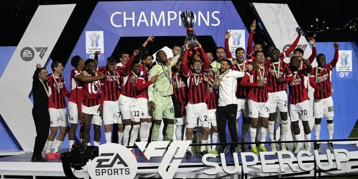 Selebrasi AC Milan Dalam Ajang Supercoppa Italiana 2024