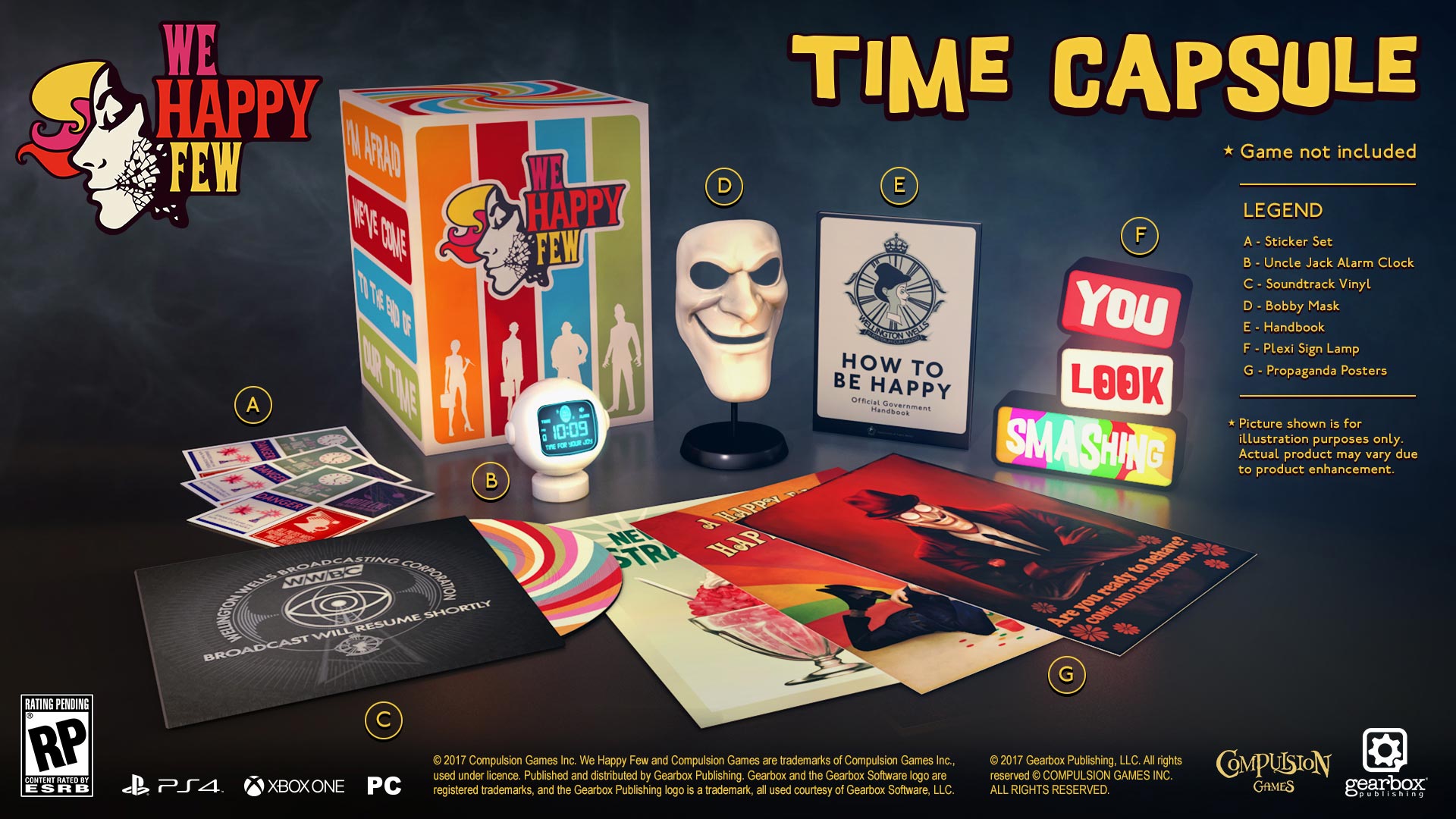 WE HAPPY FEW COLLECTIBLE PINS 2 RANDOM BLIND BOX Toys & Hobbies